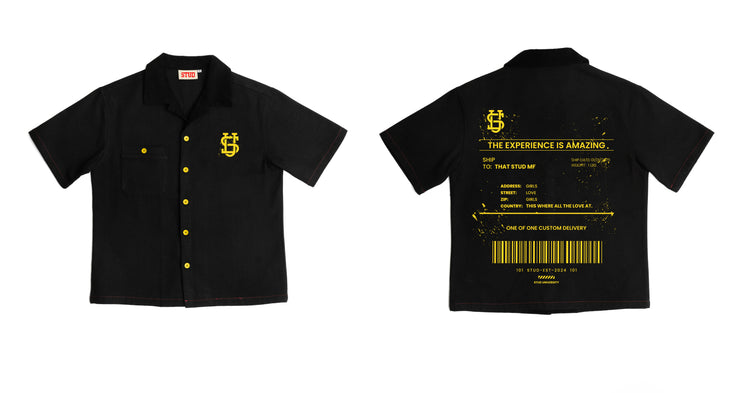 STUD — LABEL COLLAR SHIRT